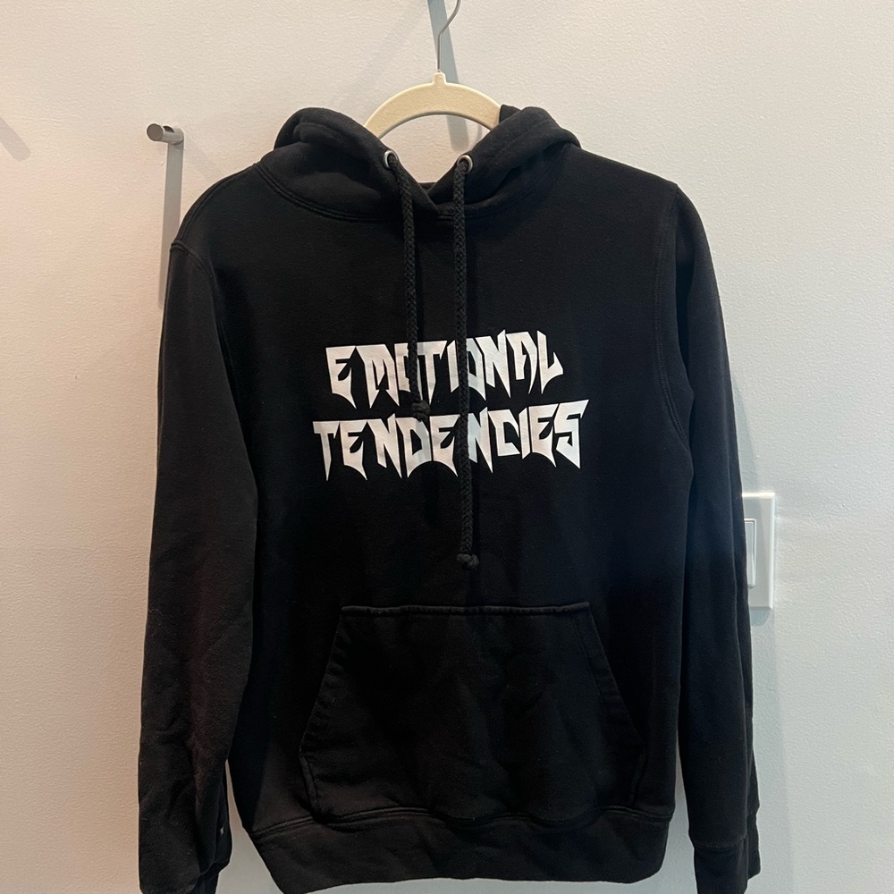 Reformation Black Hoodie with White Graphic